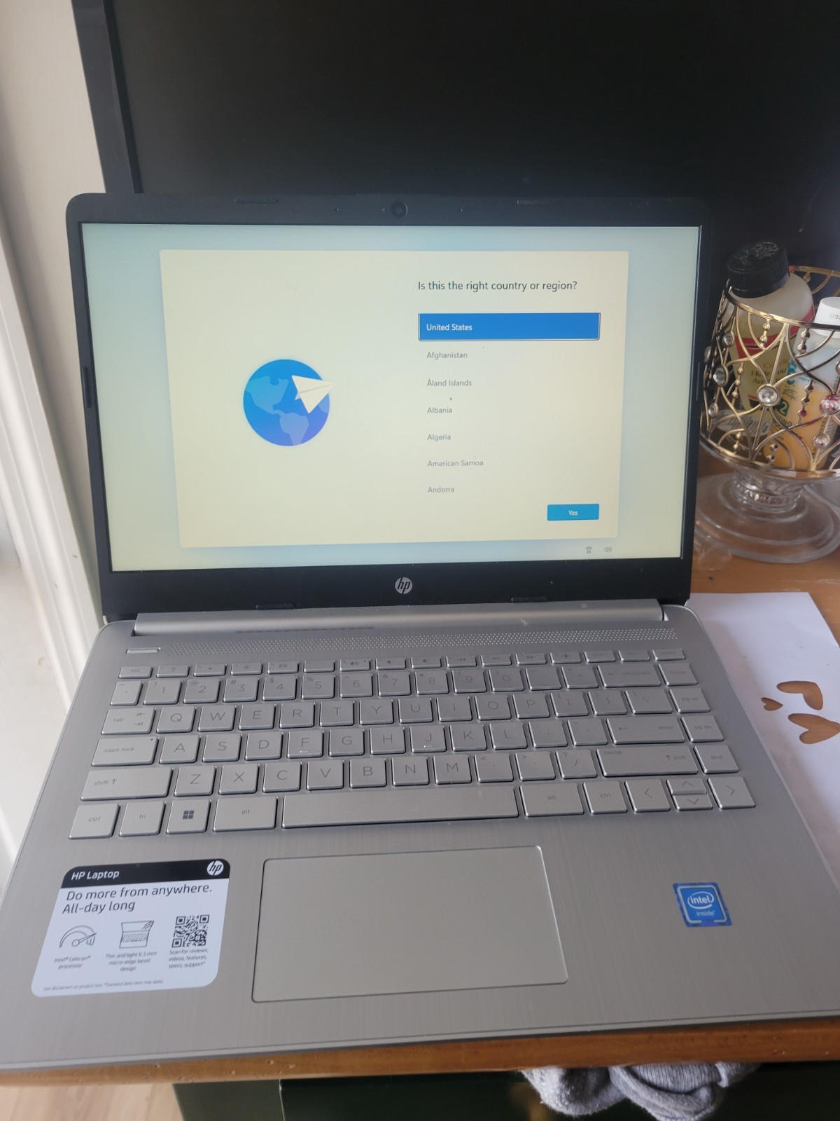 HP 14” HD Laptop, Intel Celeron N4120, 4GB RAM, 64GB eMMC, windows