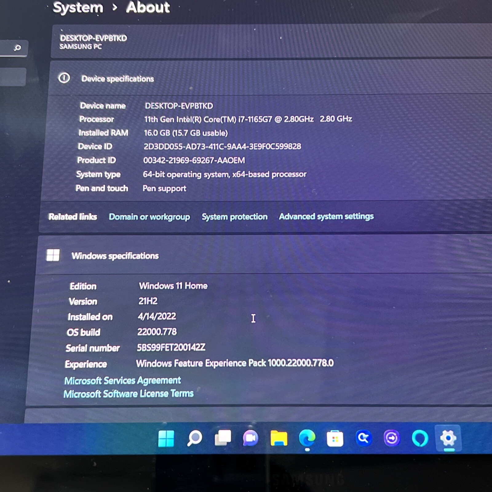 Samsung Galaxy Book Pro 360 NP950QDB-KB2US 15.6″ i7-1165G7 16GB 1TB ISSUE
