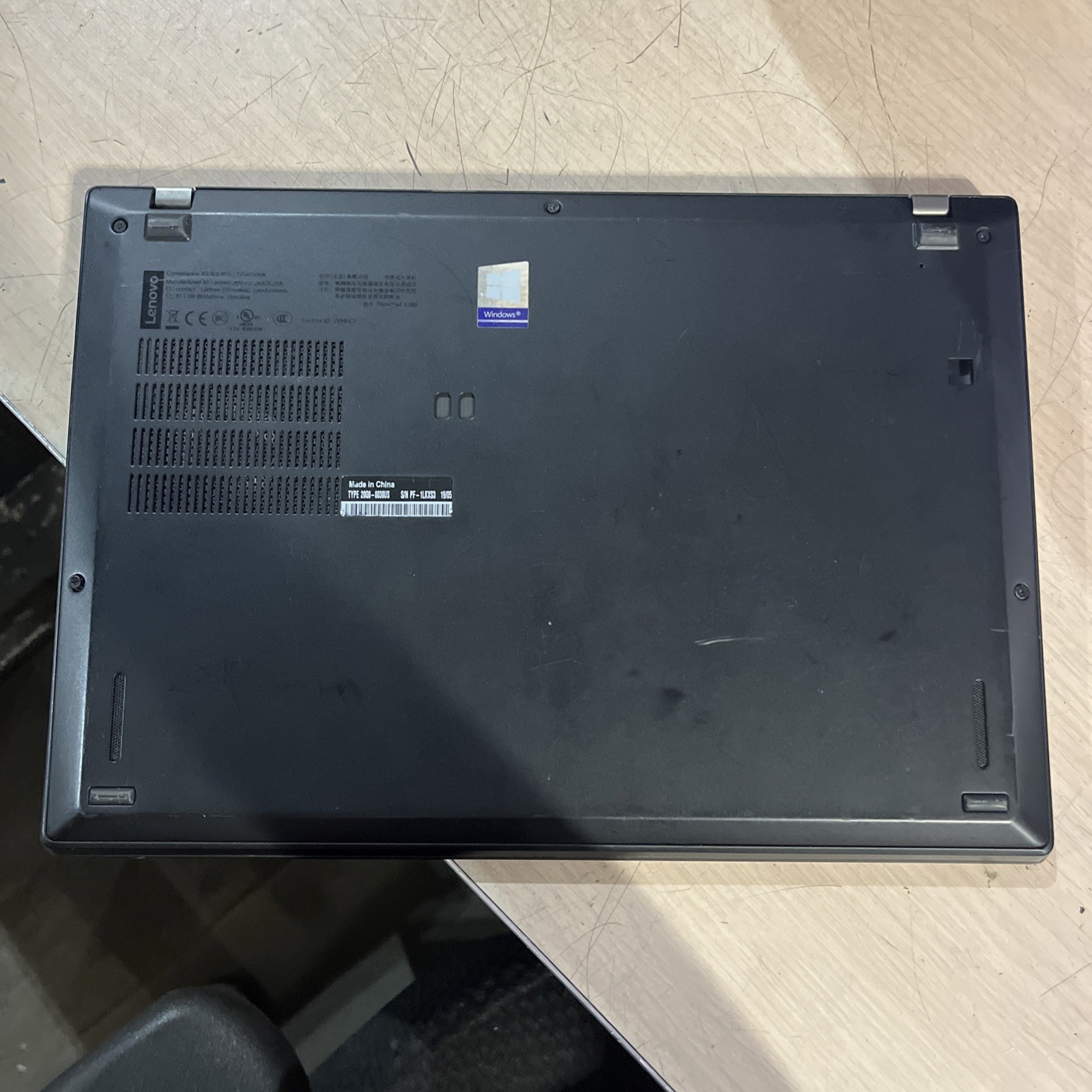 LENOVO THINKPAD X390 INTEL CORE I5-8265U 1.60GHZ 8GB RAM NO HD
