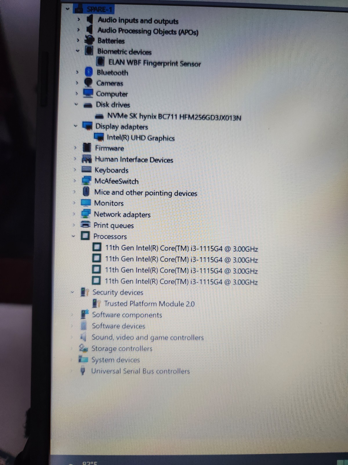 1x HP Laptop 15-dy2131wm 15.6″ FHD intel Core i3-1115G4 3GHz 8GB RAM 256GB SSD