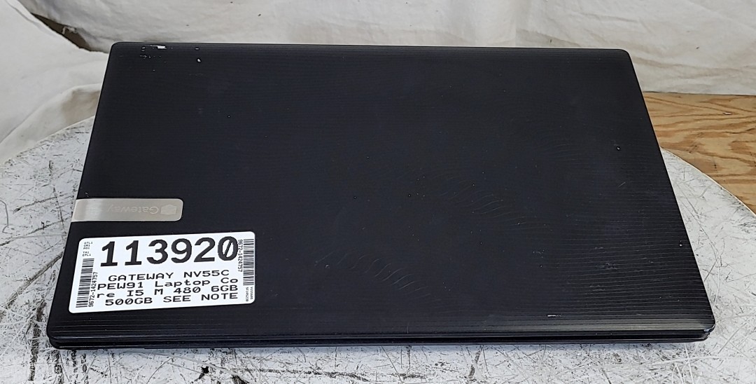 GATEWAY NV55C PEW91 Laptop Core I5 M 480 6GB 500GB SEE NOTES