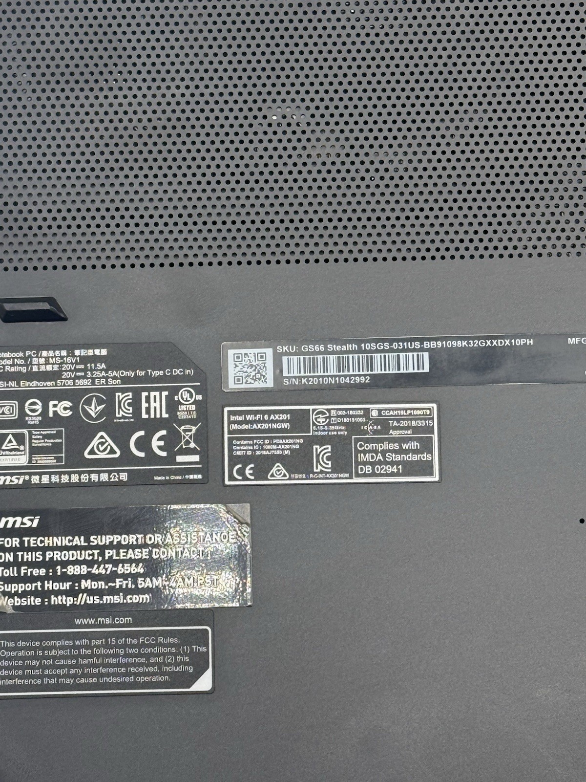 MSI GS66 Stealth 15.6″ FHD i9-10980HK 16GB RAM 2080 Super READ