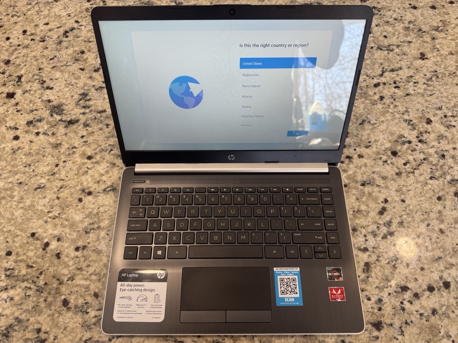 HP Laptop — Model 14-dk0022wm