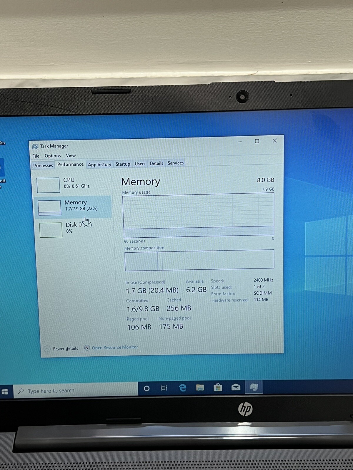 ✅ HP Notebook 250 G7 Intel Core i5-8265U 8GB RAM 256GB SSD Win 10 Pro CLEAN