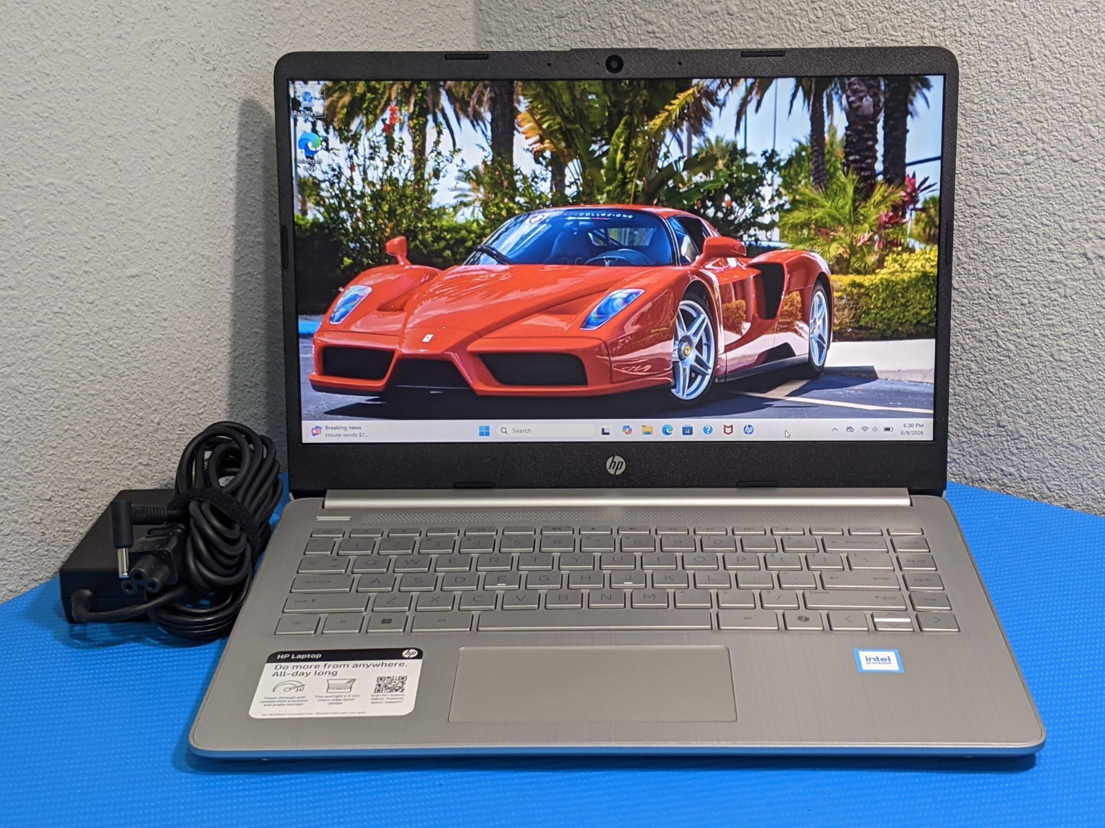 HP 14-dq6011dx 14″HD Intel N150 800MHz 16GB 128GB UFS Win11Home 95tt +Charger