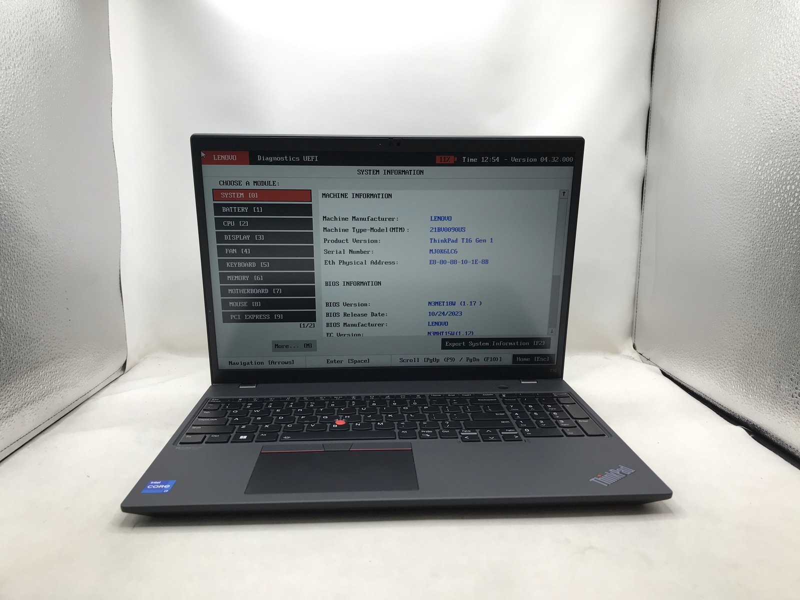 LENOVO THINKPAD T16 GEN 1 16″ i7-1260P 16GB RAM 512GB SSD *GRADE D*