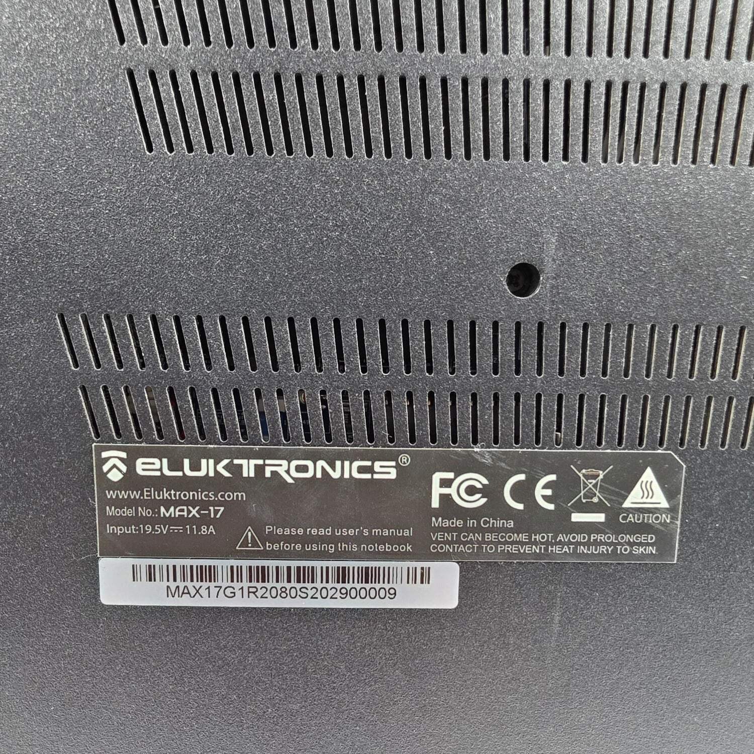 Eluktronics Max-17 G1 17.3″ i7-10875H 2.3GHz 32GB RAM 4TB SSD GeForce RTX 2080 S