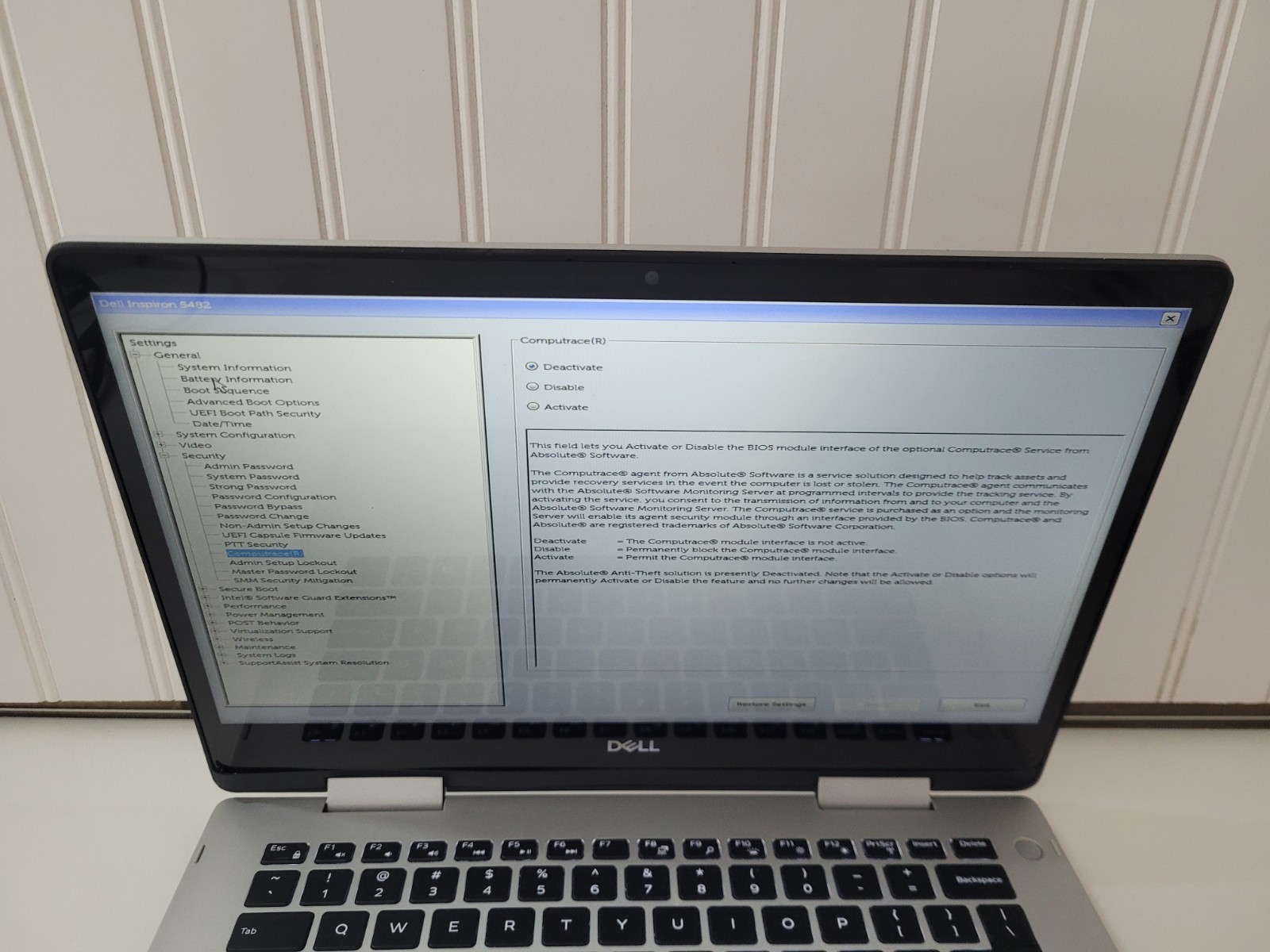 Dell Inspiron 5482 Intel Core i5-8265U 1.6Ghz 4GB Ram No SSD 14″ Laptop