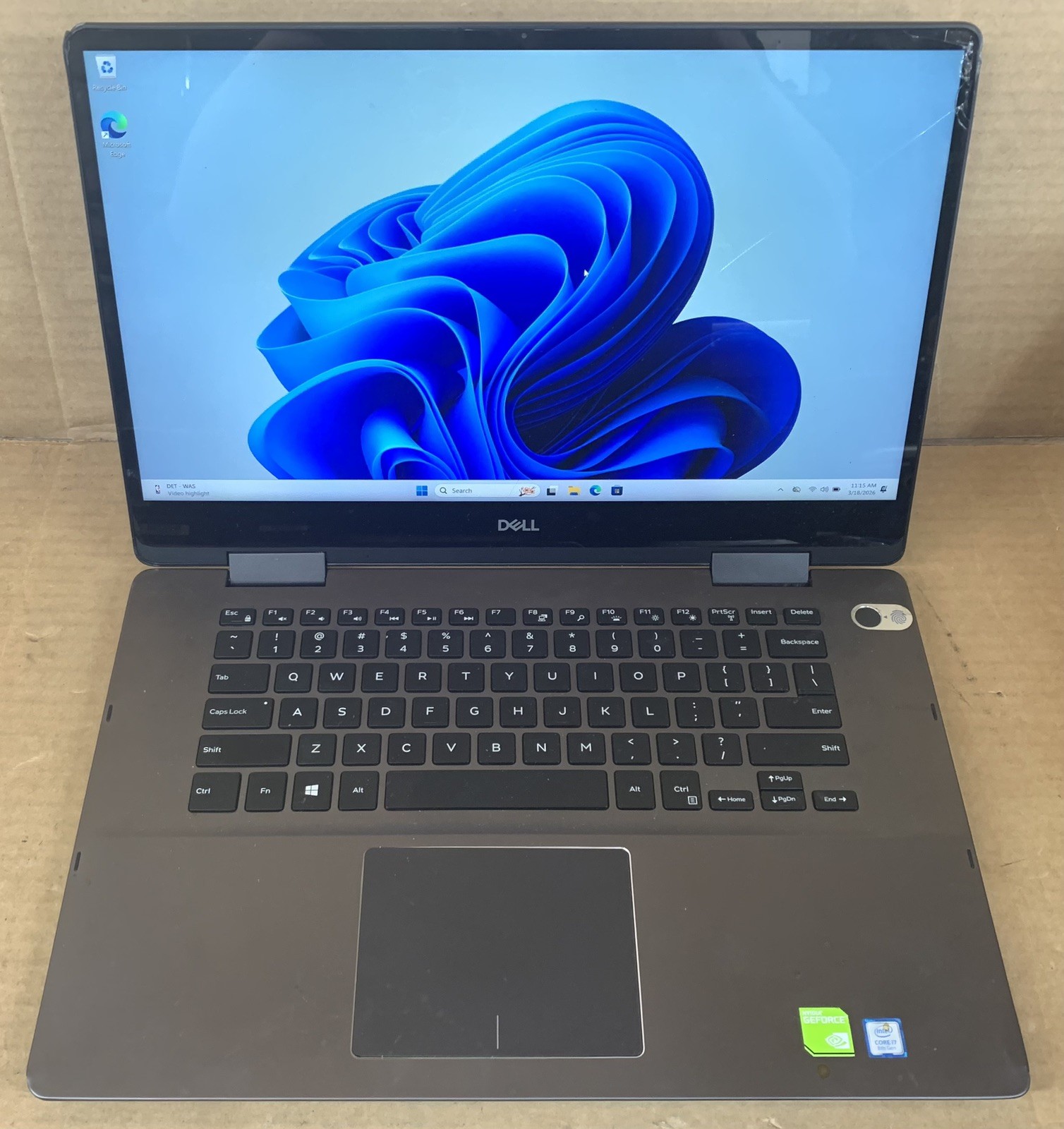 DELL INSPIRION 7586 Intel Core i7-8565U@1.80GHZ 16GB DDR4 RAM 512GB SSD WIN 11P