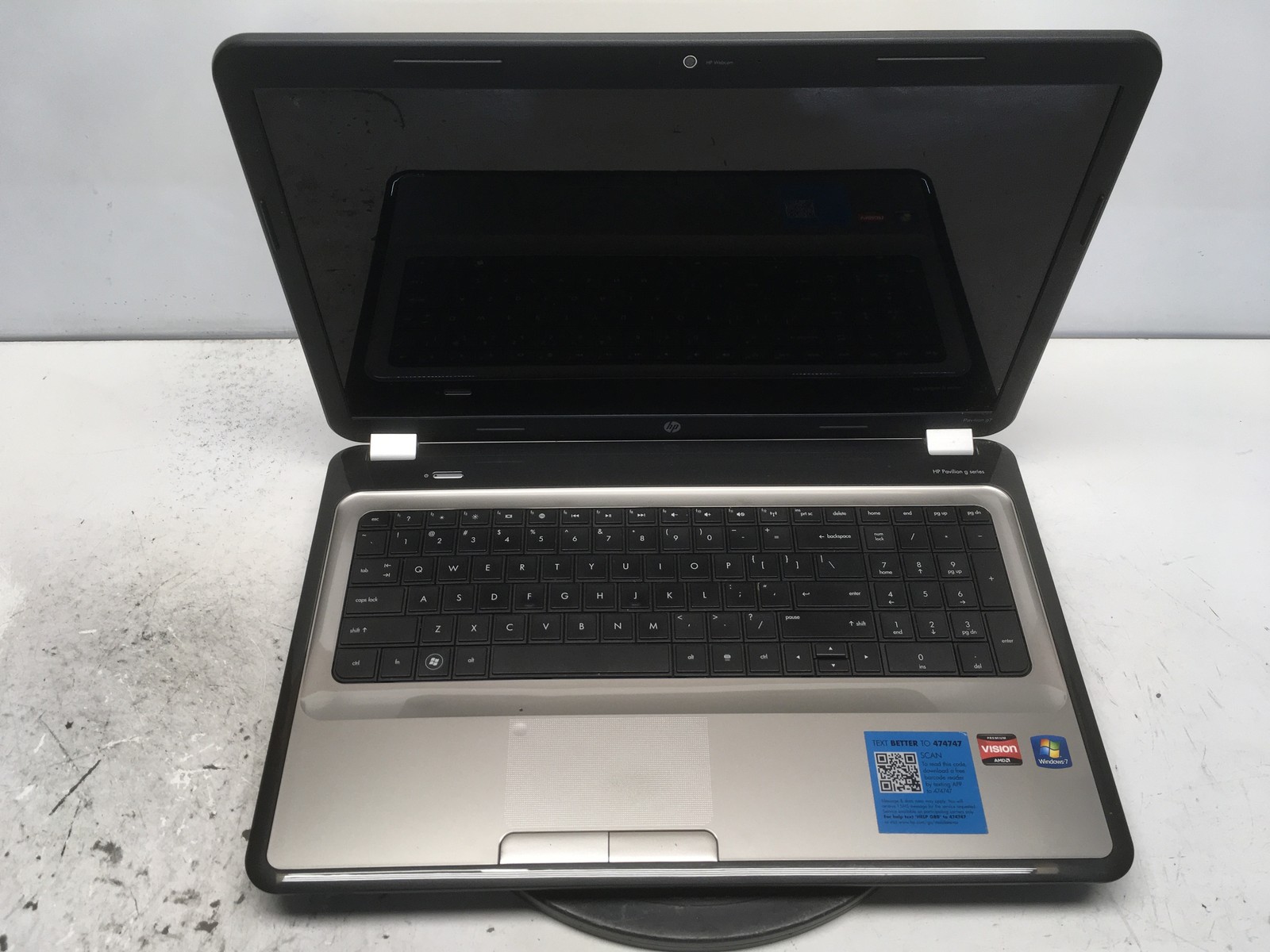 HP Pavilion G7-1167DX AMD Phenom II P960 1800MHz 4 GB NO HDD No Batt