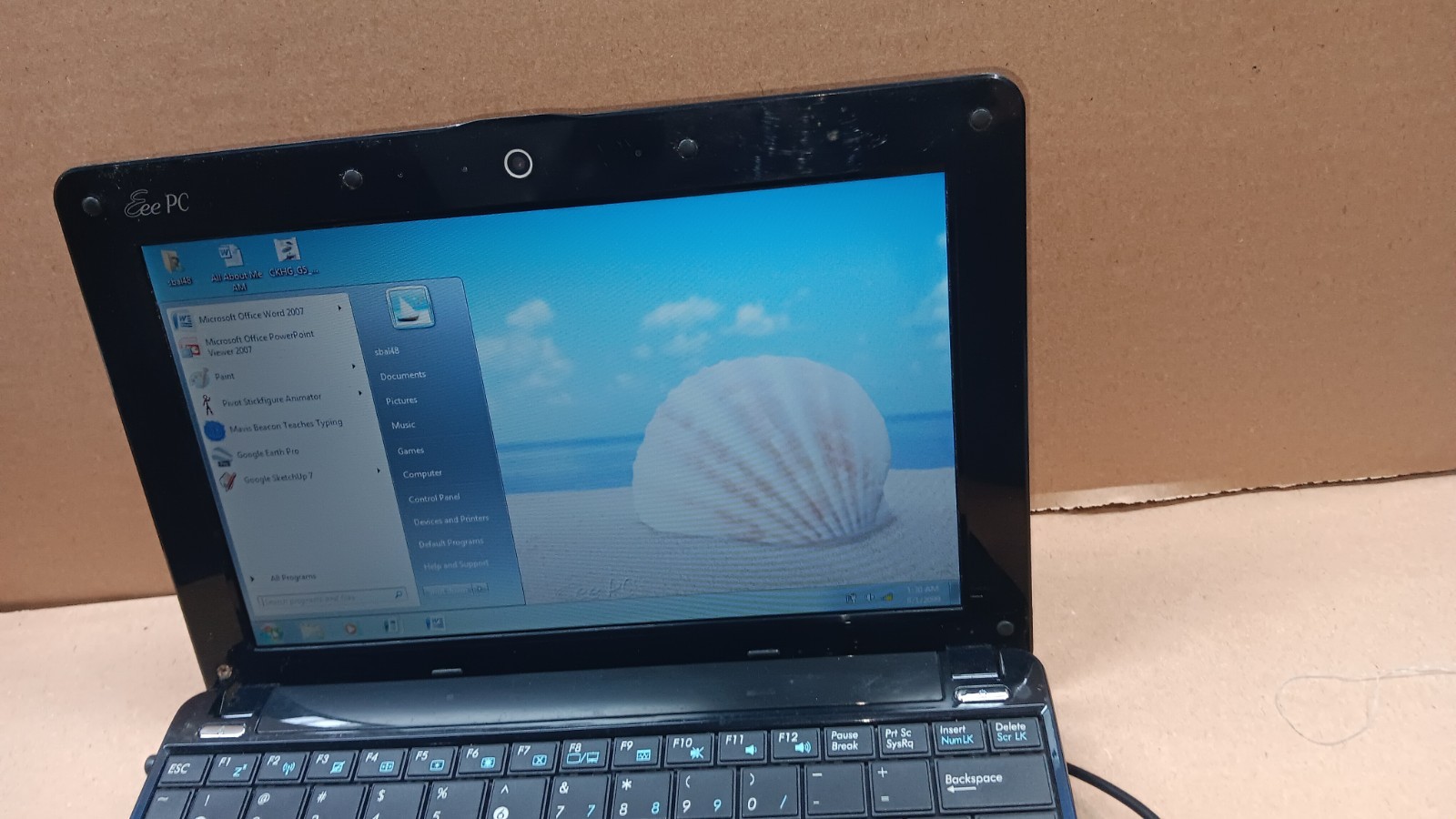 ASUS Eee PC 1001P 10.1″ Mini Netbook Atom N450 2GB 160 GB HD Windows 7 Starter