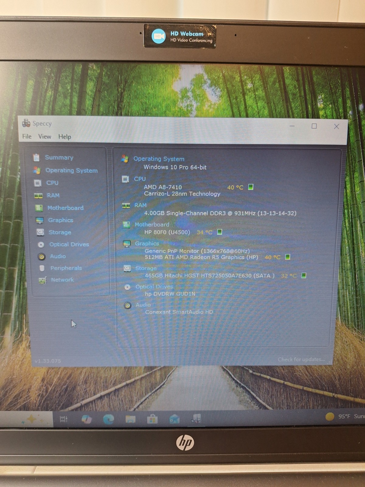 HP ProBook 455 G3 AMD A8-7410 4GB RAM 500GB HDD 15.6″ Business Laptop Win 10