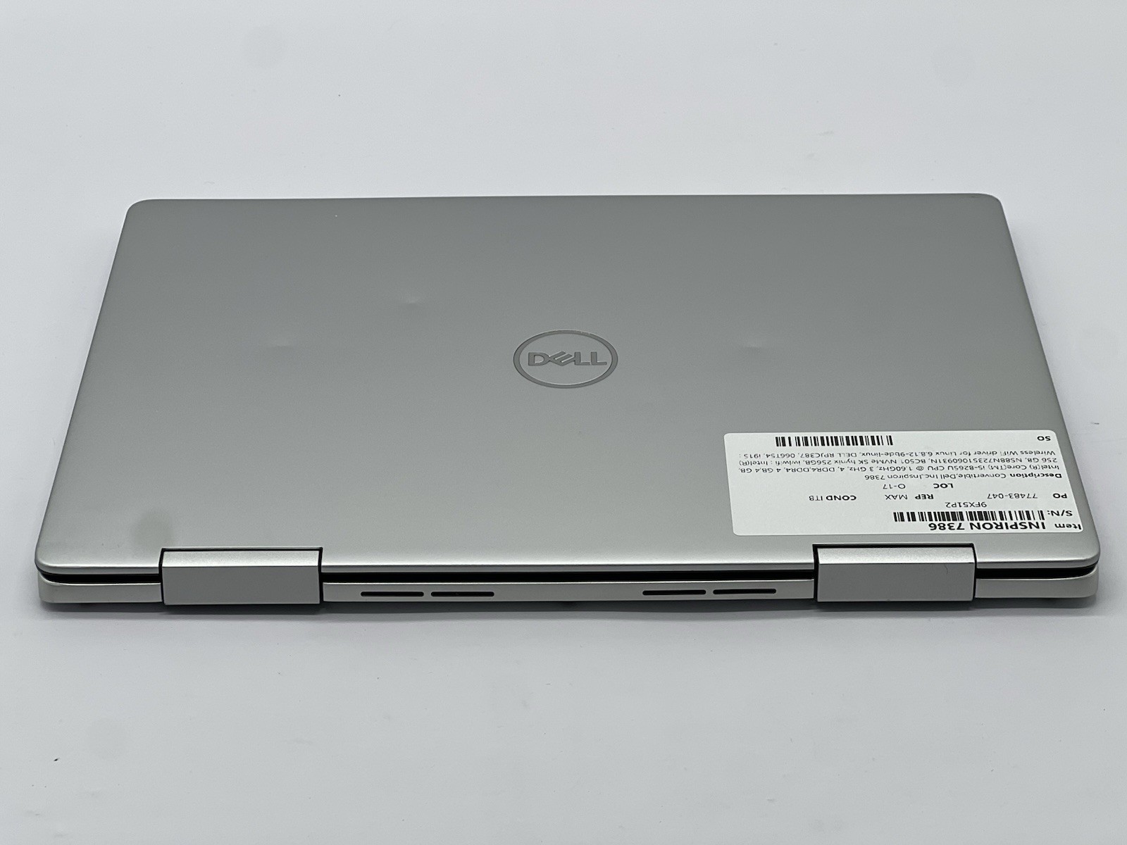 Dell Inspiron 7386, i5-8265U CPU, @ 1.60GHz, 8GB RAM, 256GB NVMe-No OS/Charger