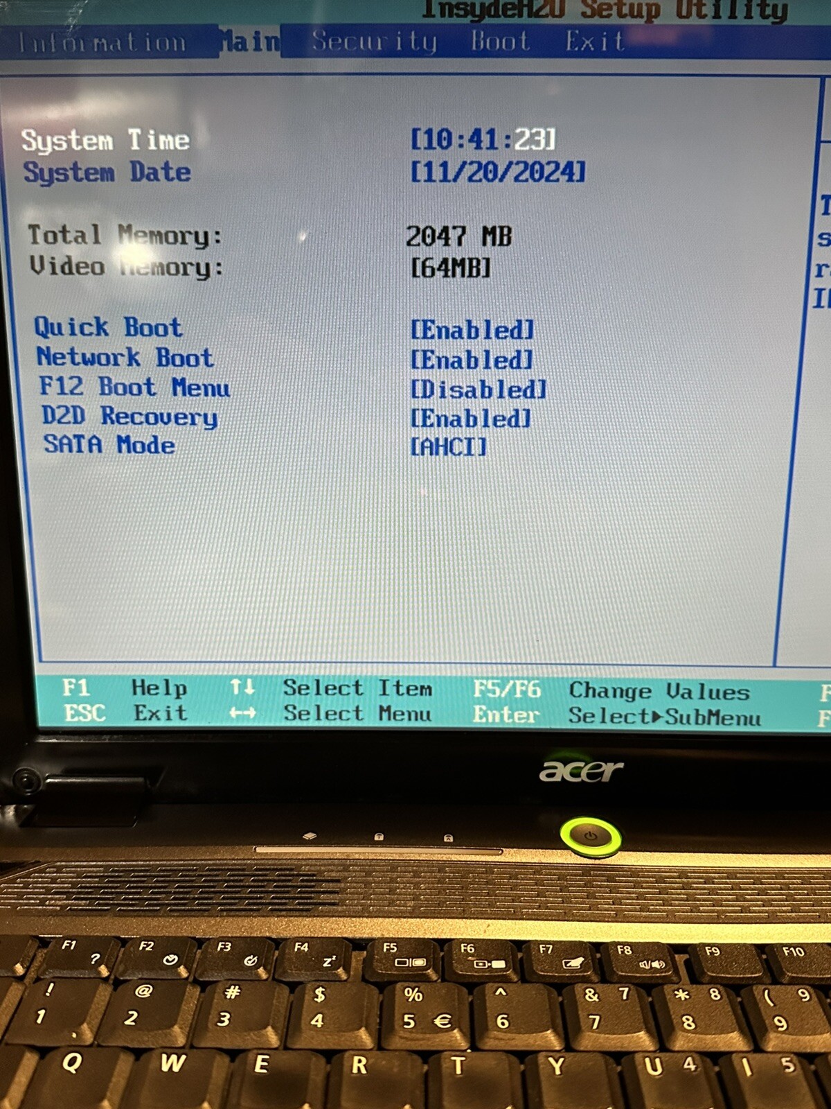 Acer Aspire 4730Z Vintage Laptop Pentium Dual T3400 2.16GHz 2GB RAM No HDD