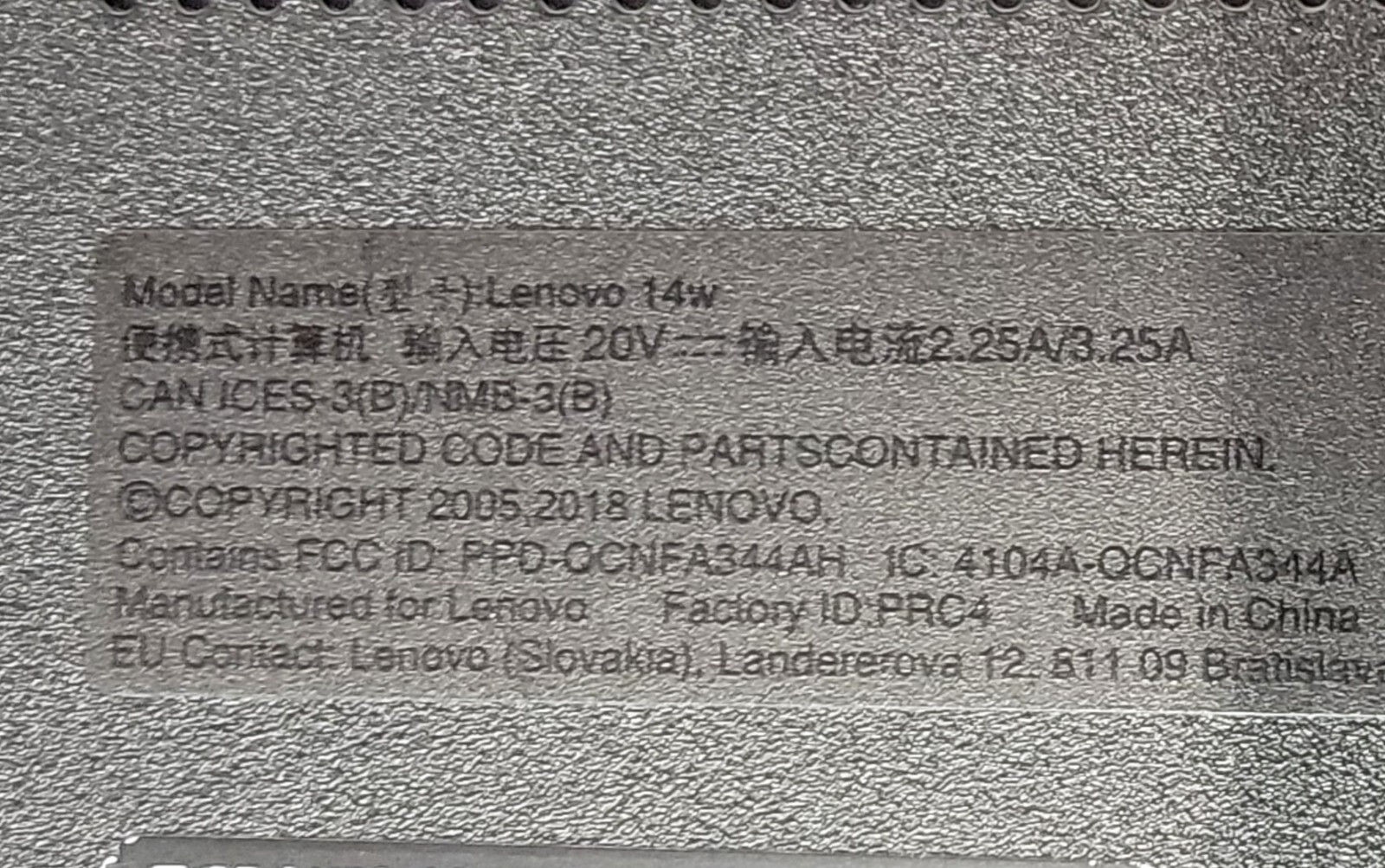 Lenovo Ideapad 14W, 81MQ, Touchscreen, AMD A6-9220C, 8GB Ram, 256GB, WIN 11 OS