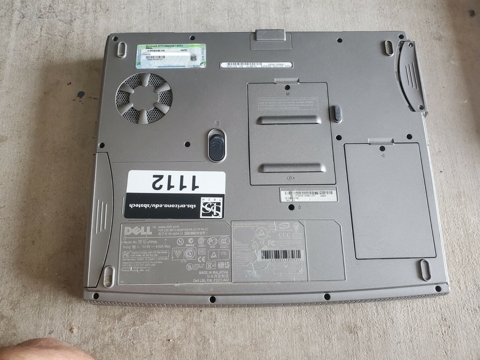 Dell Inspiron 1150 PP08L Laptop for Parts or Repair