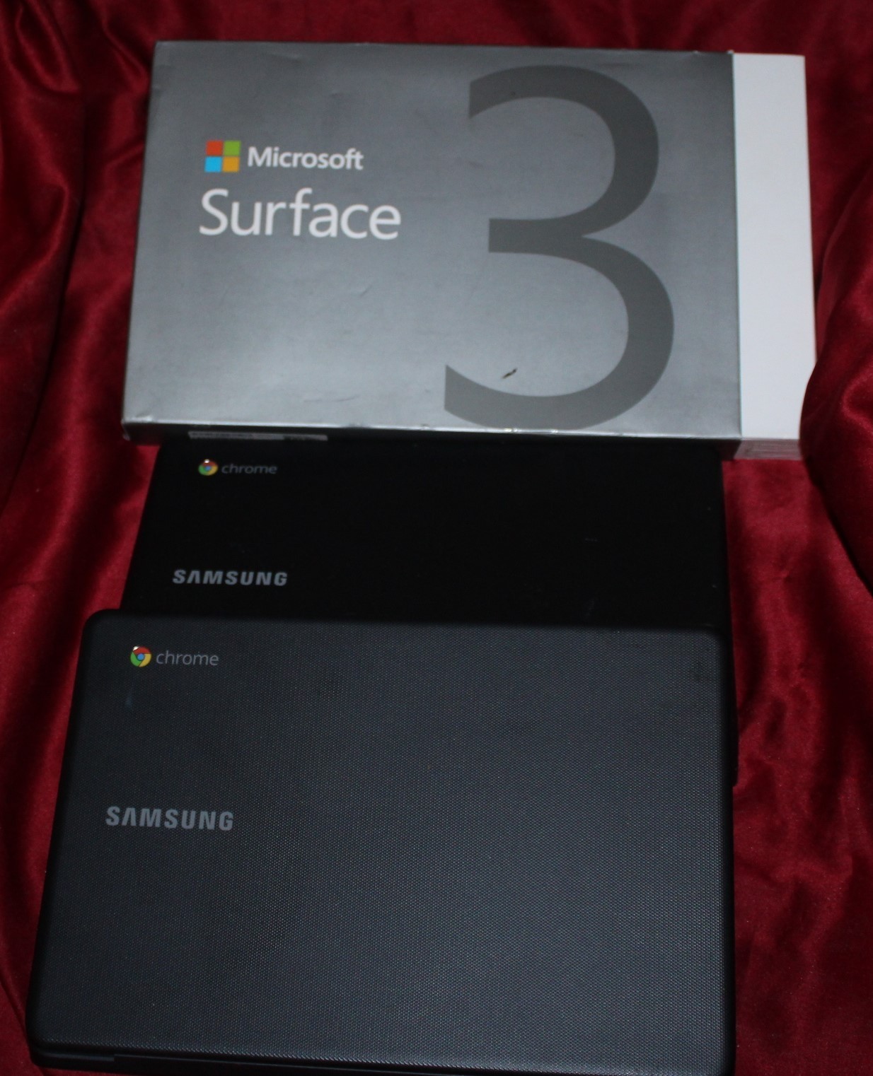 Microsoft Surface Pro 3 Model 1645 & 2 Samsung 500C Chrome books No pwr supplys