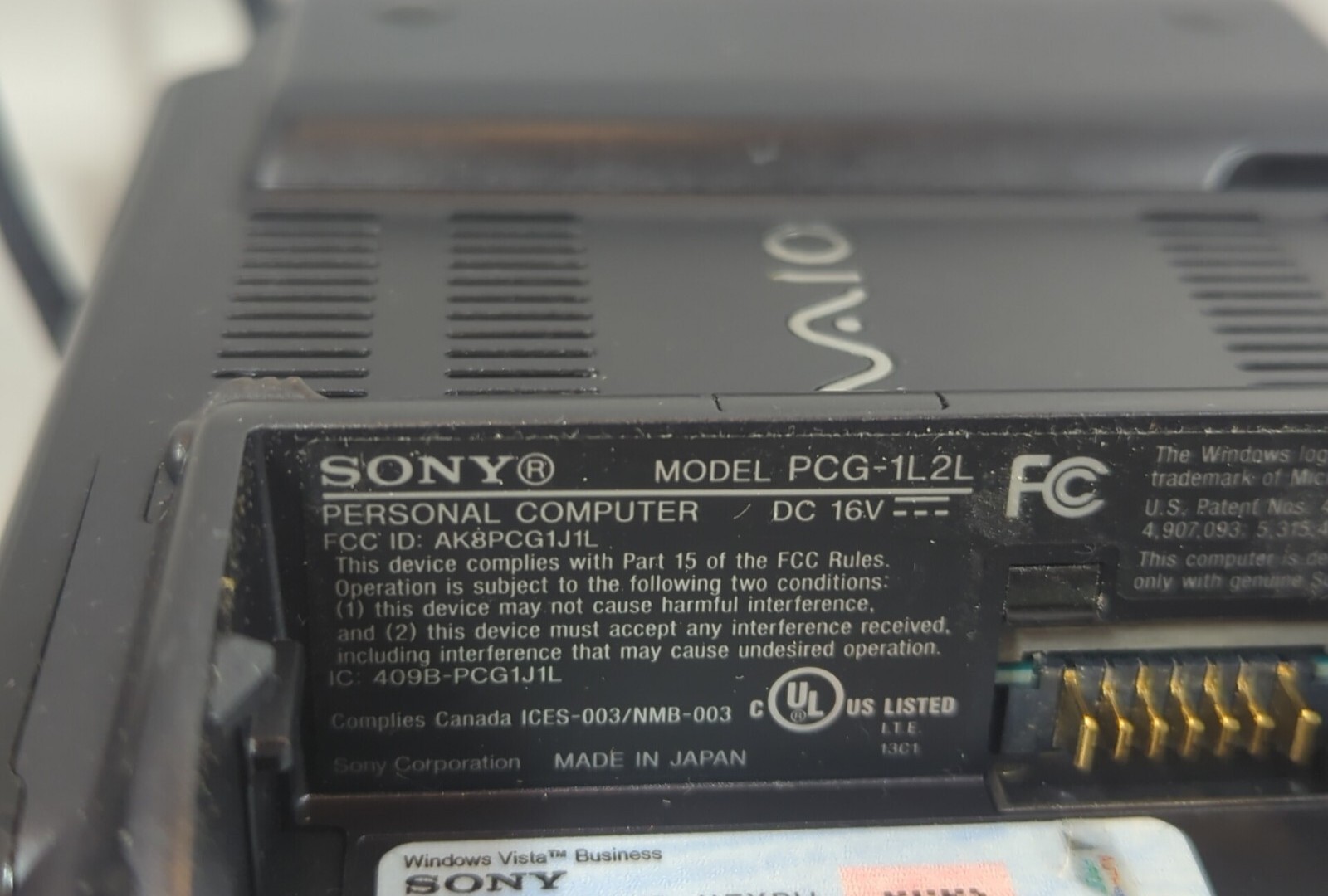 Sony VAIO UX VGN-UX380CN w/ Battery & Dock 4.5″ Portable Mini Laptop Tablet UMPC