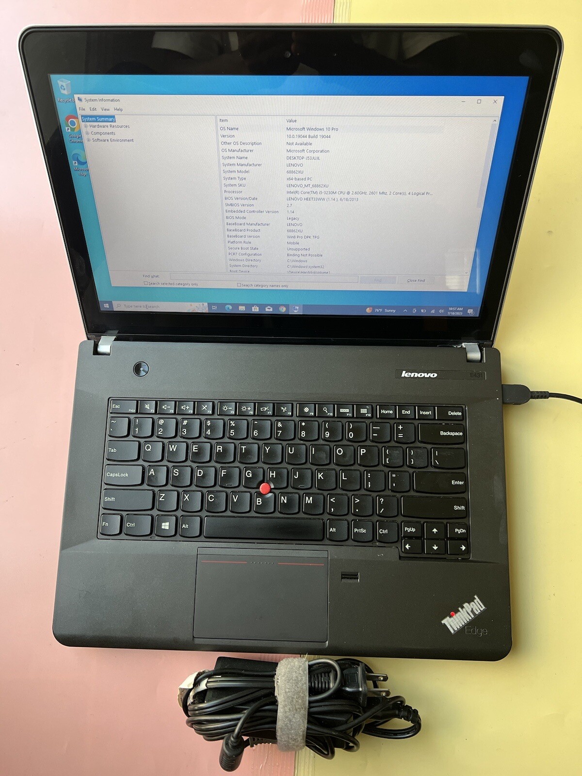 LENOVO THINKPAD EDGE E431 Core i5-3230M 8GB RAM 500GB HDD WEBCAM TOUCHSCREEN