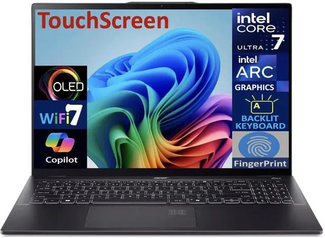 Acer Swift 16 AI 16.0 in Touch OLED 2.8K Display Intel Ultra 7-256V 16GB LPDDR5X
