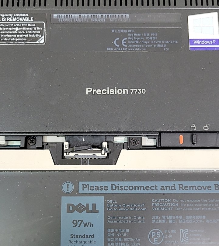 DELL PRECISION 7730 P34E Laptop INTEL XEON E-2176M 16GB SEE NOTES