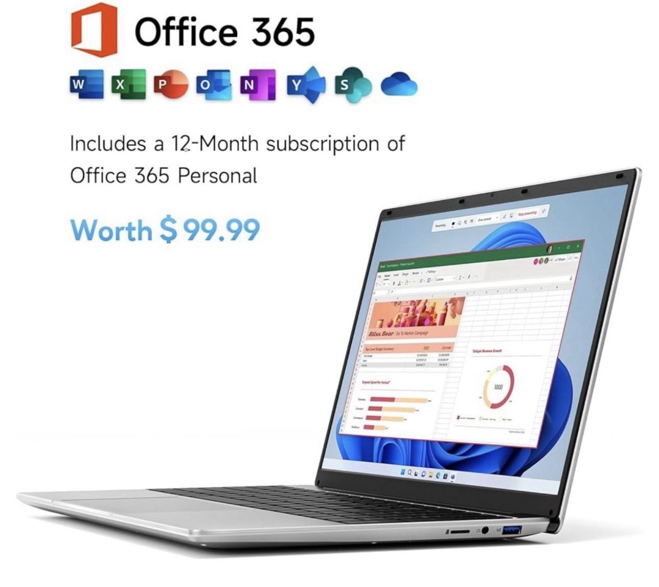jumper Laptop, 12GB RAM 640GB ROM, Office 365-1 Year 5305U Processor, 15.6 Inch.