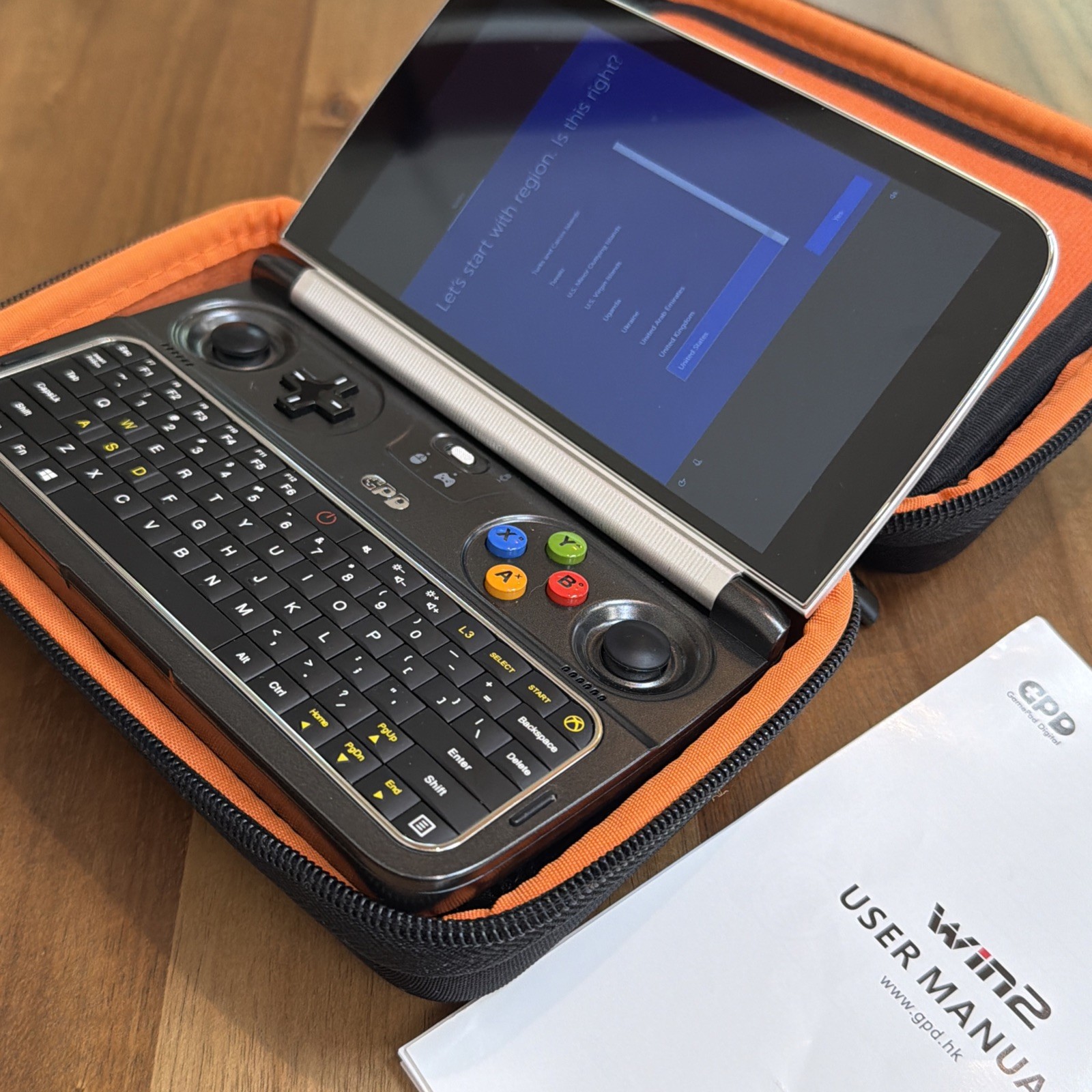 GPD Win 2 Handheld Gaming PC 512GB SSD Windows 10/11 Pocket Laptop w/case