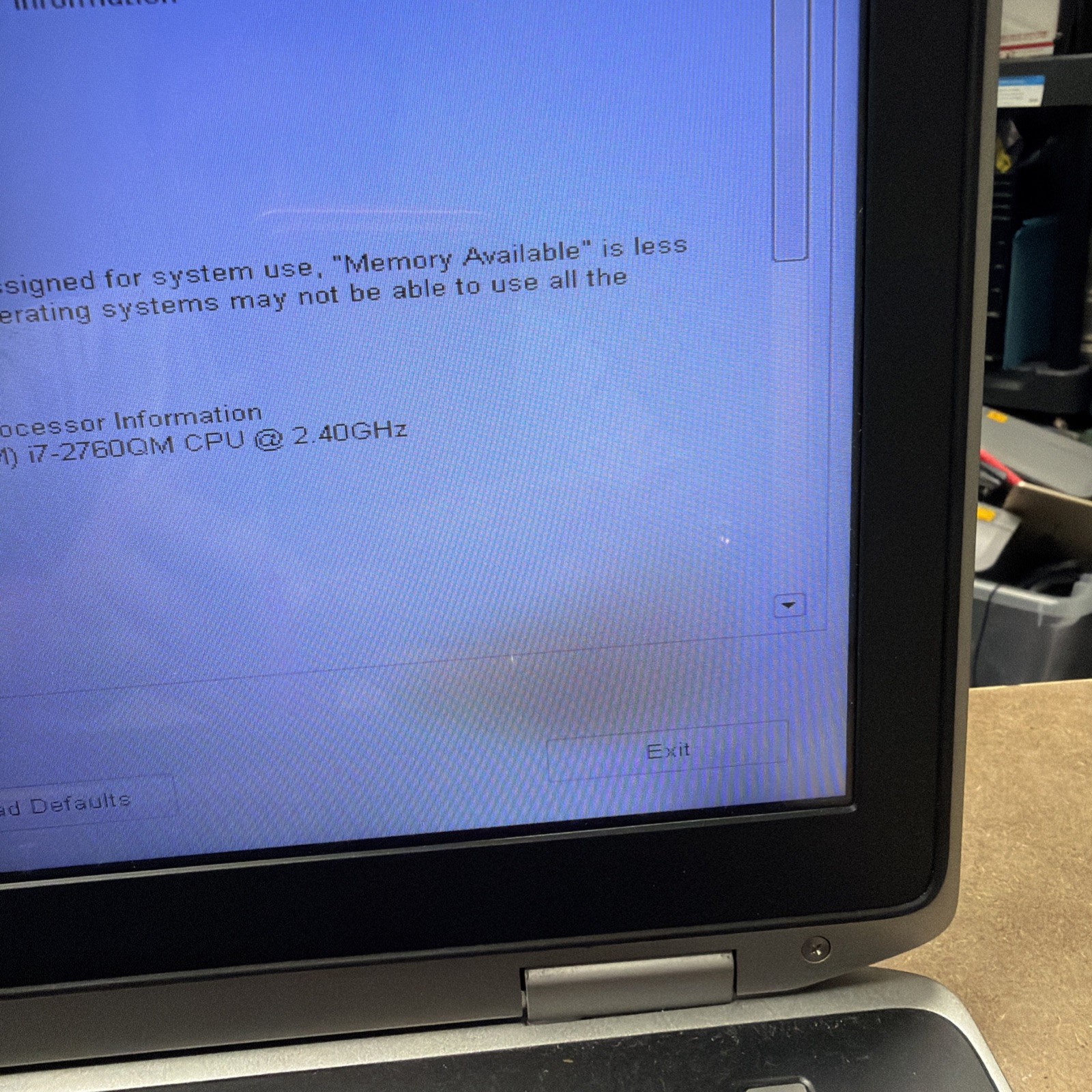 *PARTS Dell Latitude E6520 i7-2760QM CPU@2.4GHz 8GB RAM 500GB HD NO OS