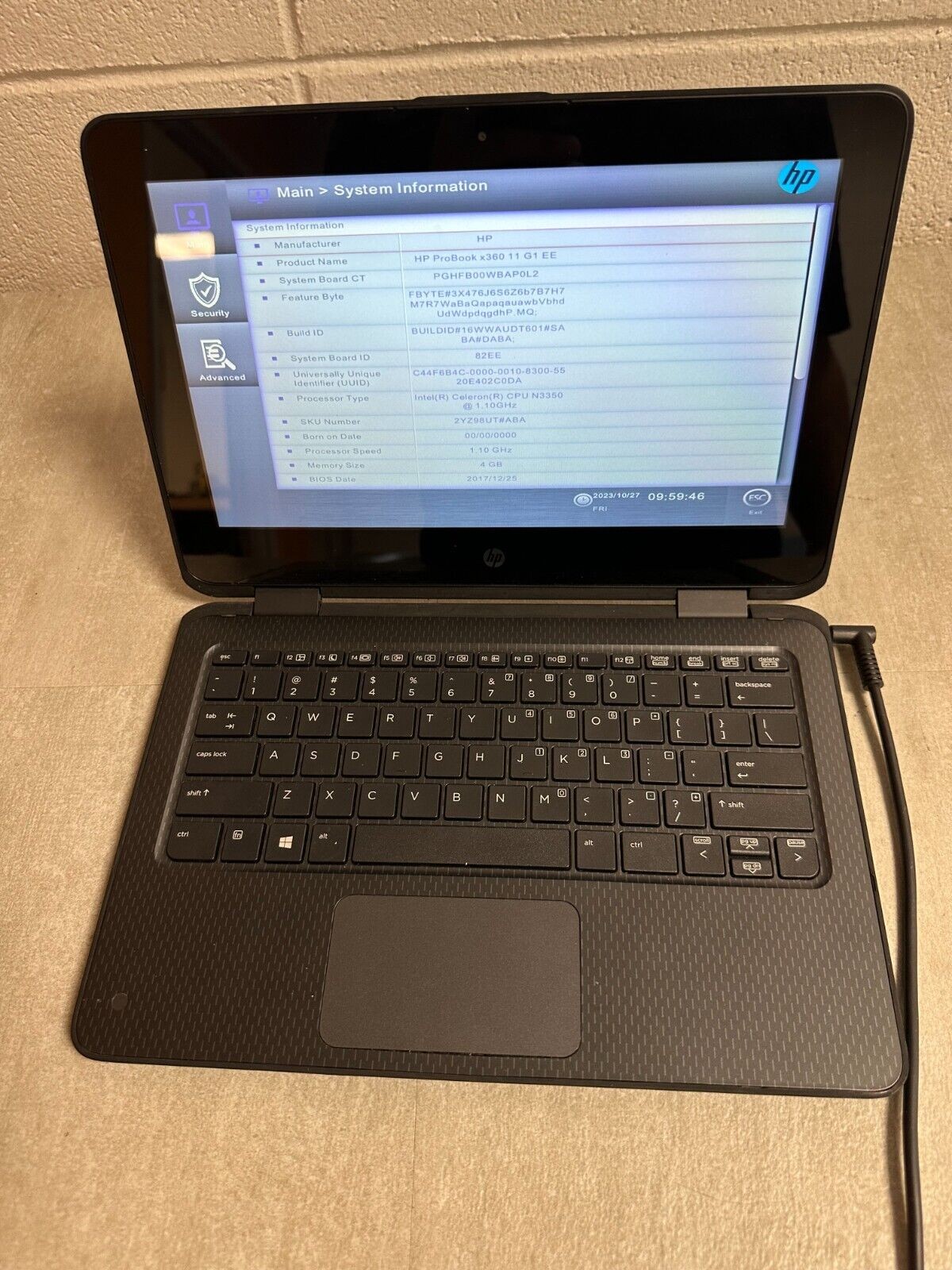 Lot Of 10 HP Laptop ProBook x360 11 G1 EE Pentium N3350 11.6″ Touch 4GB Ram 64GB