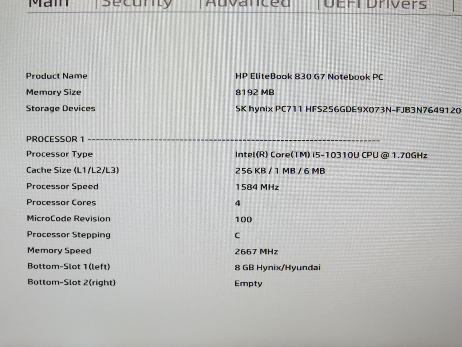 HP Elitebook 830 G7 | i5-10310U @ 1.7GHz | 8GB DDR4 | 256GB m2 | 13″ | Win 11