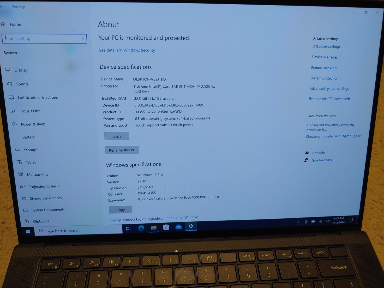 Dell XPS 9510 15.6″ 512GB SSD, i9-11900H, 32GB DDR4 RTX 3050 Ti 4K UHD Win10 Pro