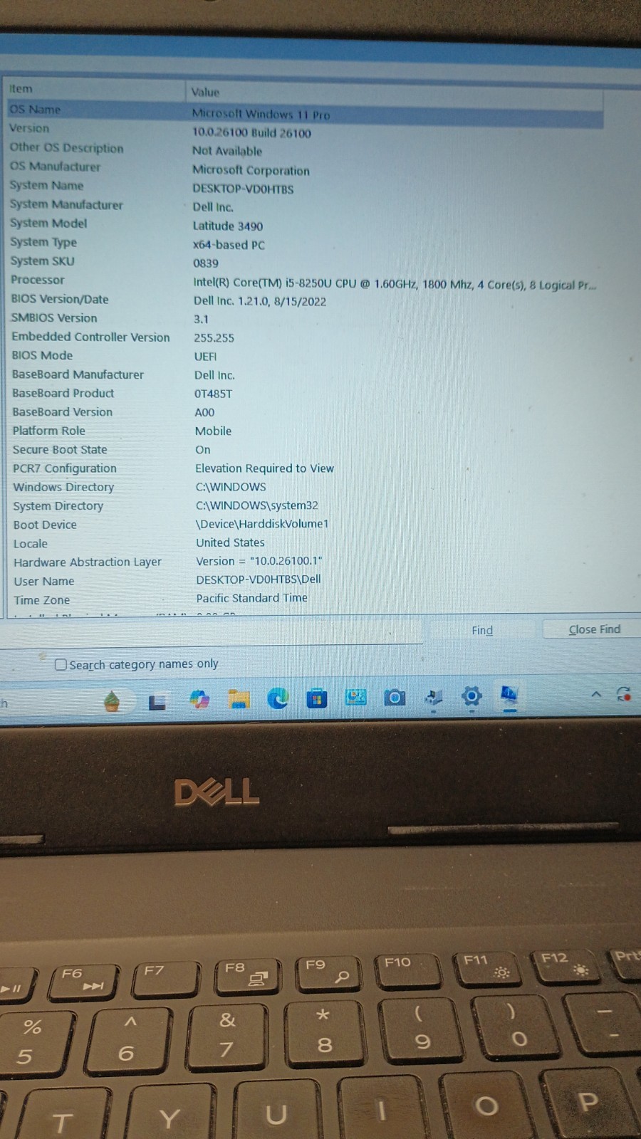 12151 Latitude3490 w/charger.i5-8250U.8GB.240GB SSD.14″ W11 Pro