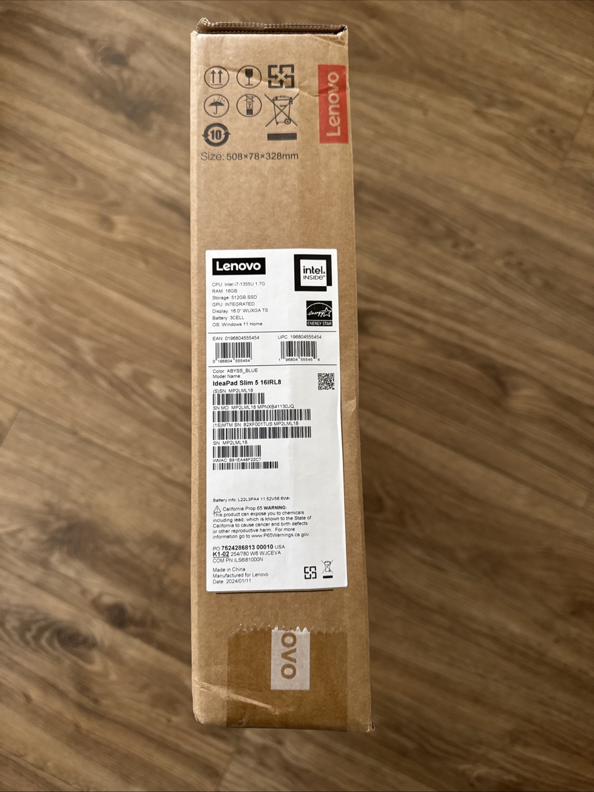 Lenovo IdeaPad Slim 5 Laptop i7-1355U 16GB RAM 512GB SSD 16″ FHD+ Touch W11