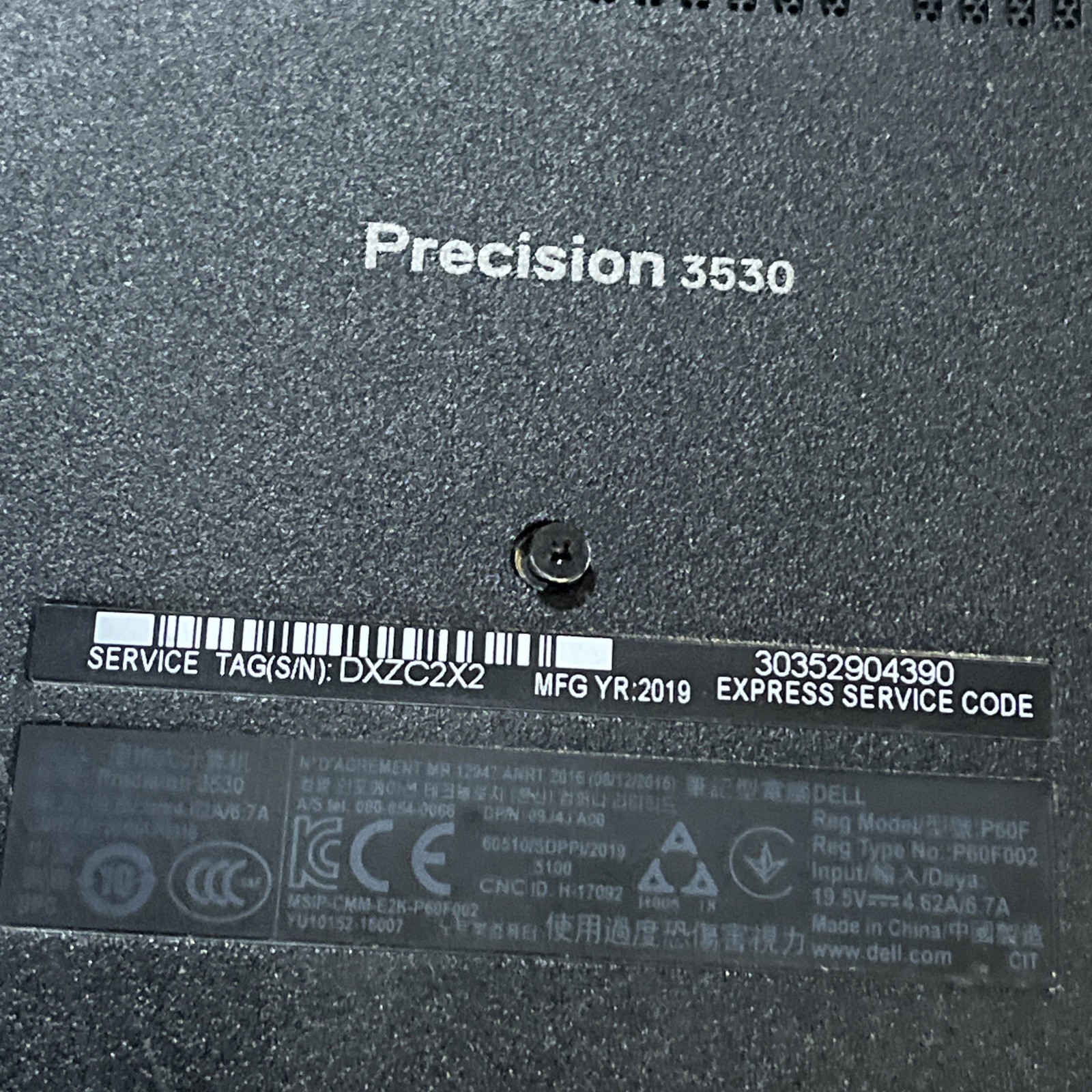 DELL PRECISION 3530 INTEL CORE I5-8400H 2.50GHZ 16GB RAM NO HD