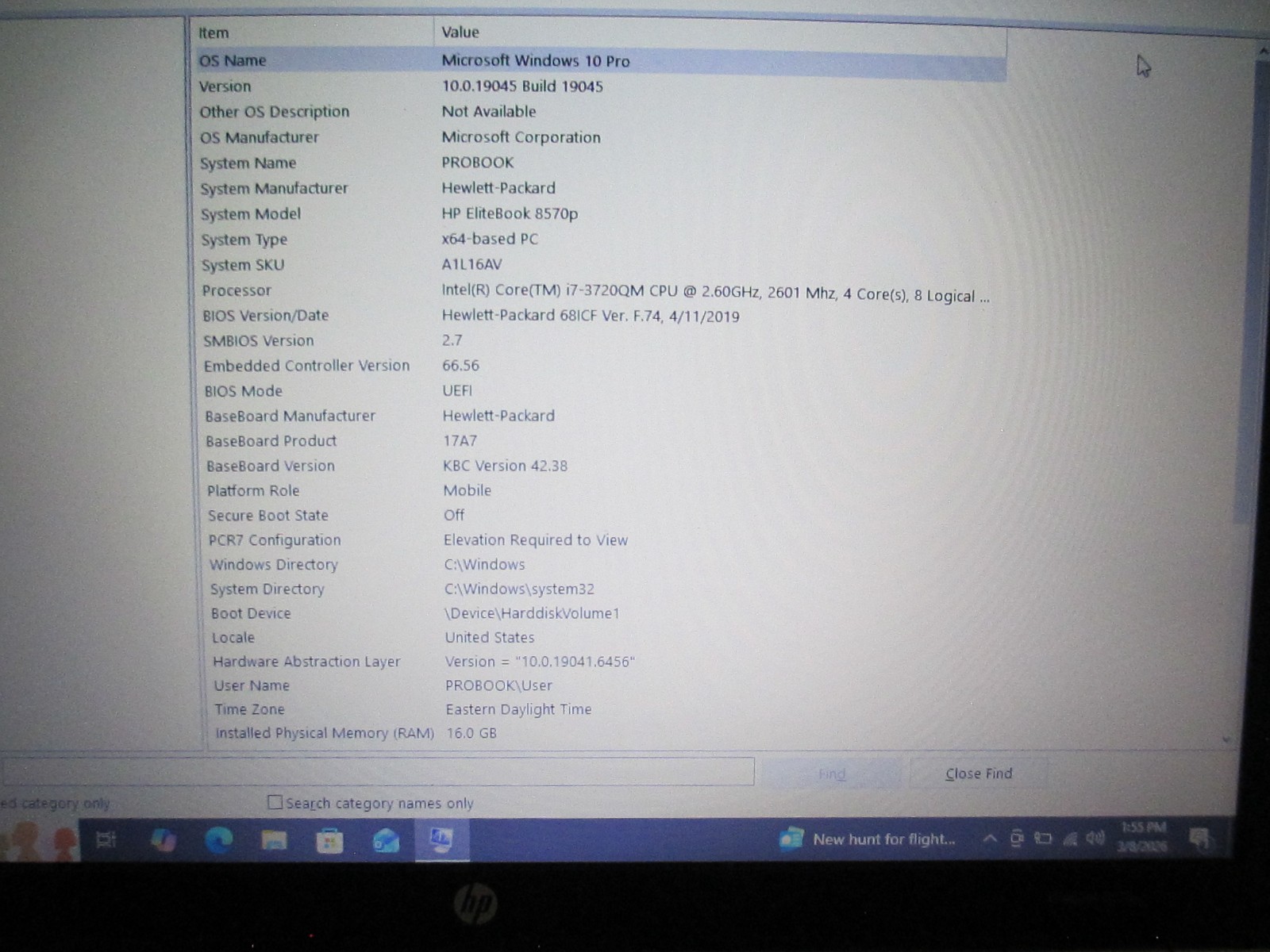 HP Elitebook 8570p i7 VPro QUAD CORE/Win 10 Pro*/16GB Ram/Charger *ACTIVATED