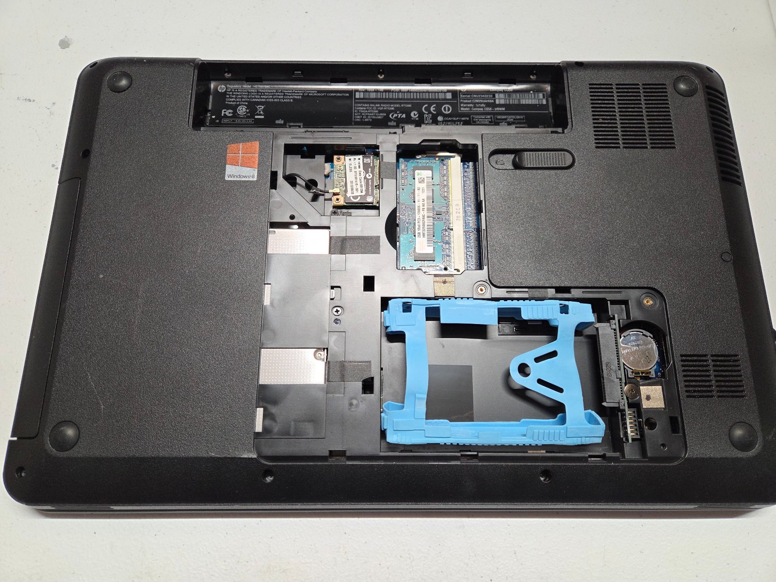 Compaq Presario CQ58 AMD C-60 1Ghz Dual-Core APU 2GB RAM NO HDD HEALTHY BATTERY