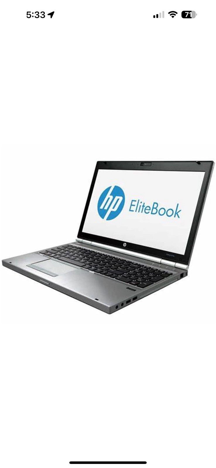 15.6″ HP EliteBook Laptop PC: Intel i5! 16GB RAM – 480GB SSD! Windows 10! DVD-RW