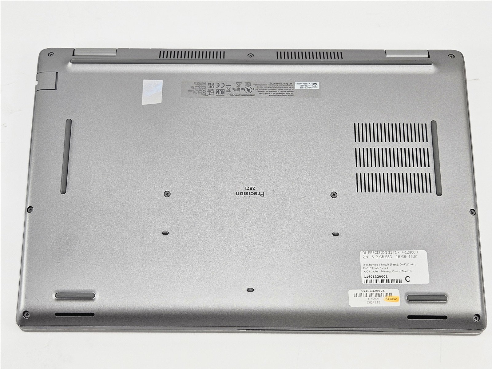 Dell 15.6″ Precision 3571 i7-12800H 16GB 512GB SSD Wi-Fi 6E BT Gray No OS