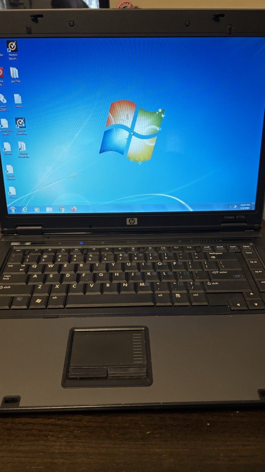 HP Compaq 6710b Laptop Core Duo T8100 3gb Ram 232gb
