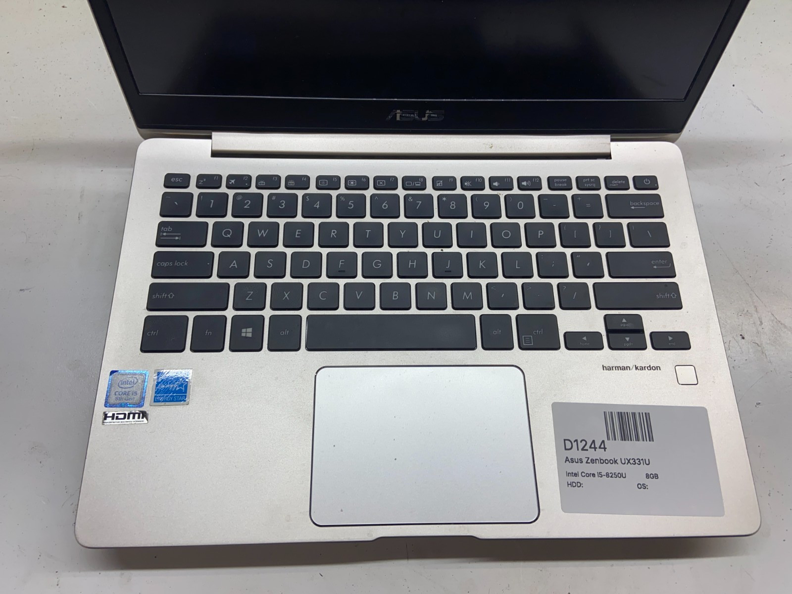 Asus Zenbook UX331U Intel Core i5-8250U 1.6GHz 8GB NO HDD