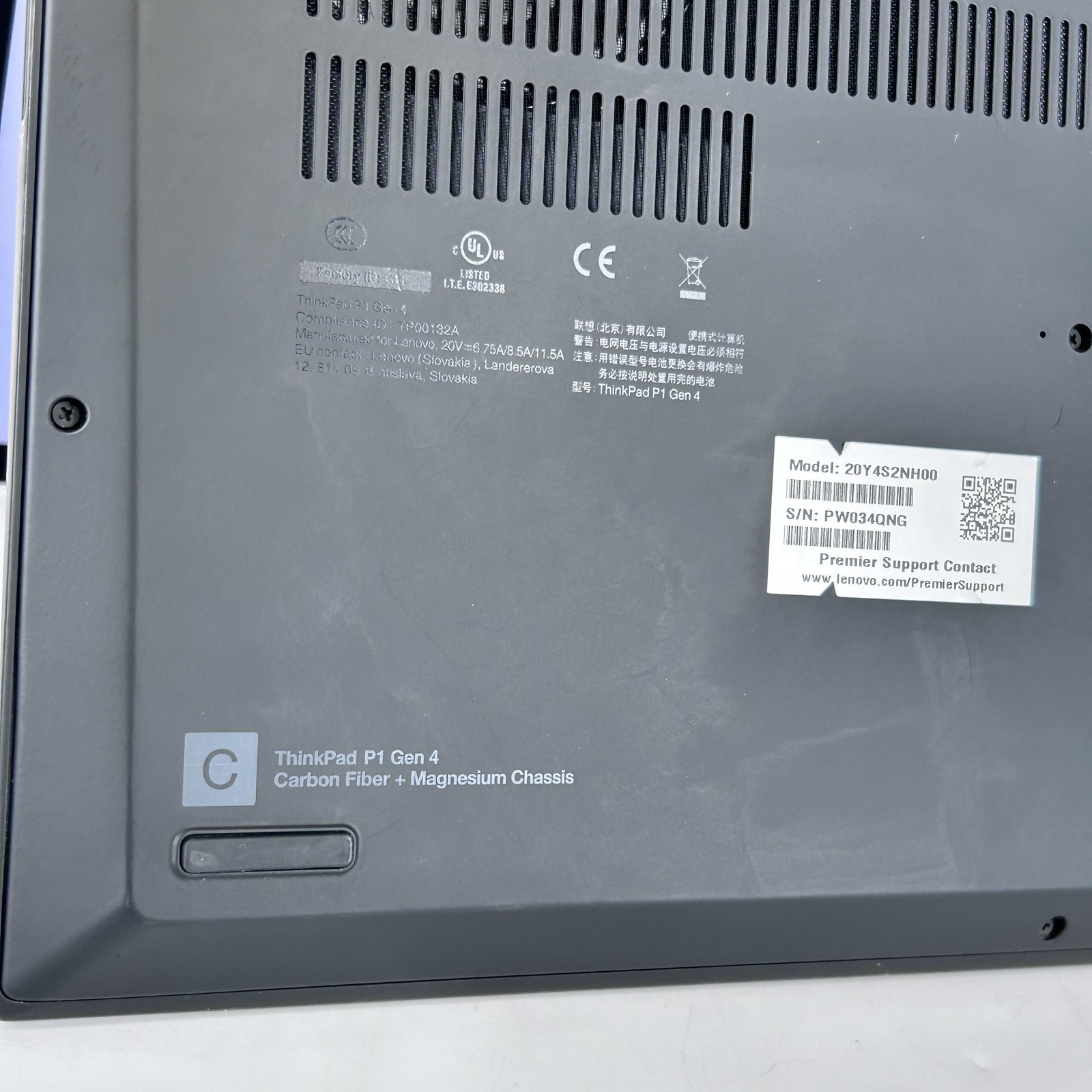 Lenovo ThinkPad P1 Gen 4 16 UHD+ TOUCH i7-11800H 32GB 1TB SSD RTX A2000 Good