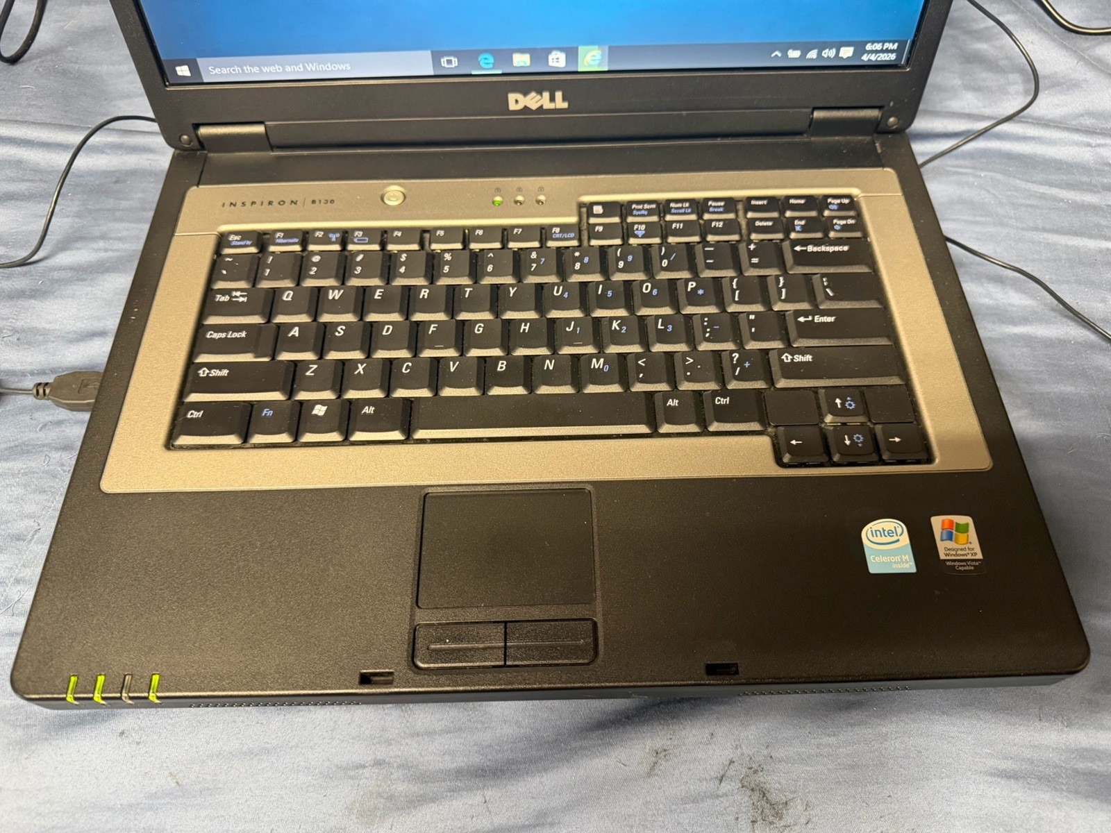 Dell Inspiron B130 Laptop, Win10Home,Centrino 1.80Ghz, 60GB, 2GB, DVD/CDRW, WiFi