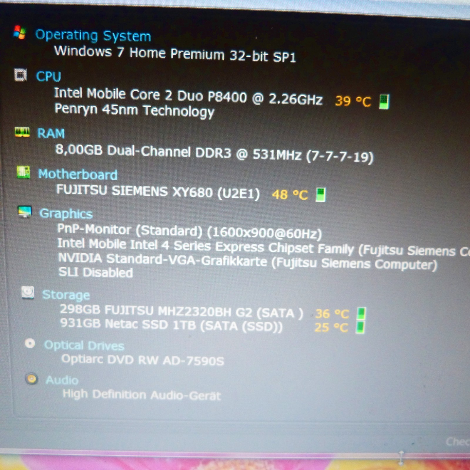 Siemens Xi3650 Multimedia 18″ l 1TB SSD Windows 7 l 8GB RAM NEW DVDRW HDMI