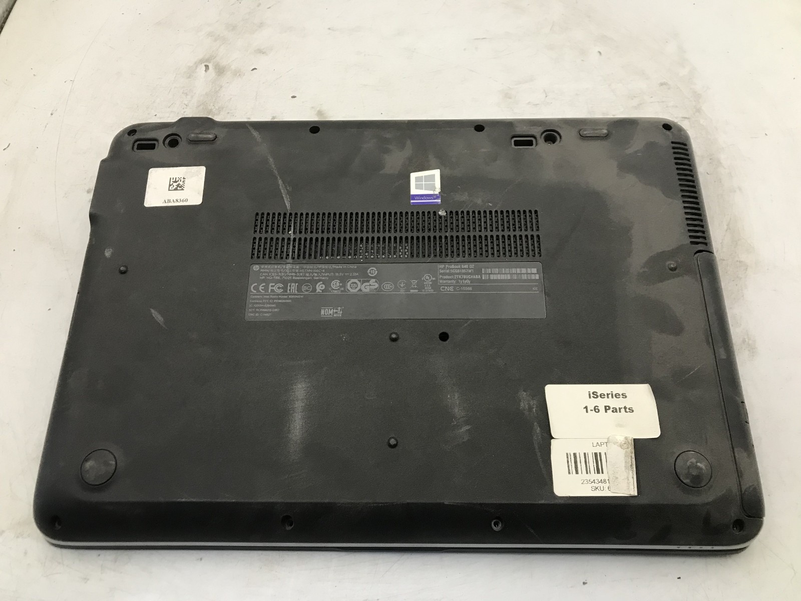 HP PROBOOK 640 G2 – FOR PARTS/REPAIR – INTEL I7 6TH GEN – NO RAM – READ DESC -BB