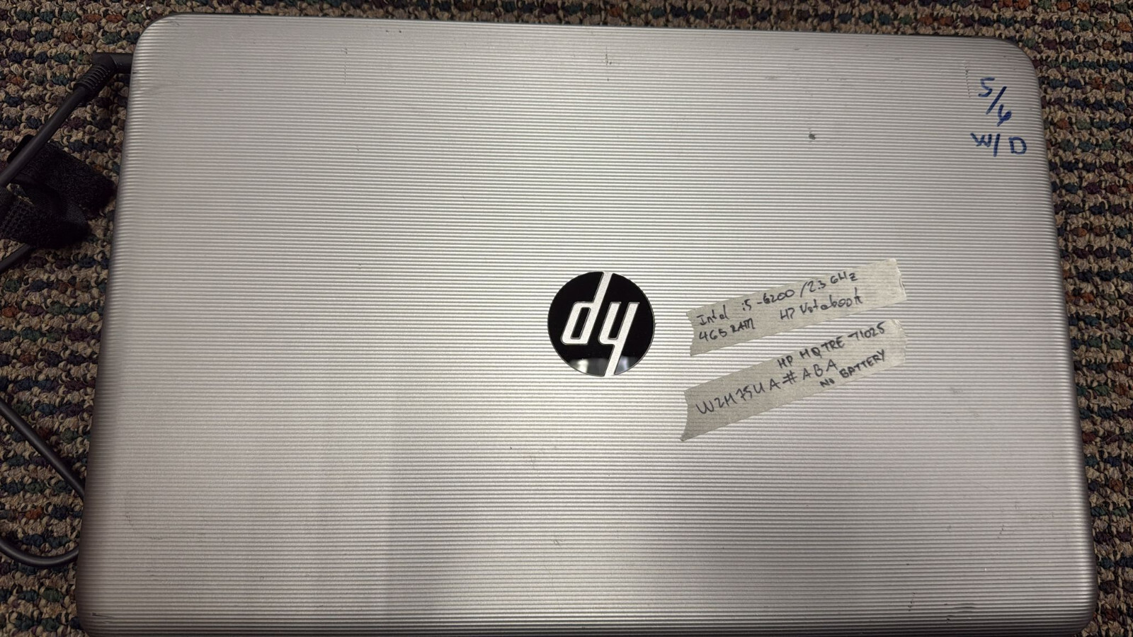 HP TPN-C125 Laptop IntelCore i5-6200U 2.30Ghz 4GB RAM NO HDD & OS Sold for Parts