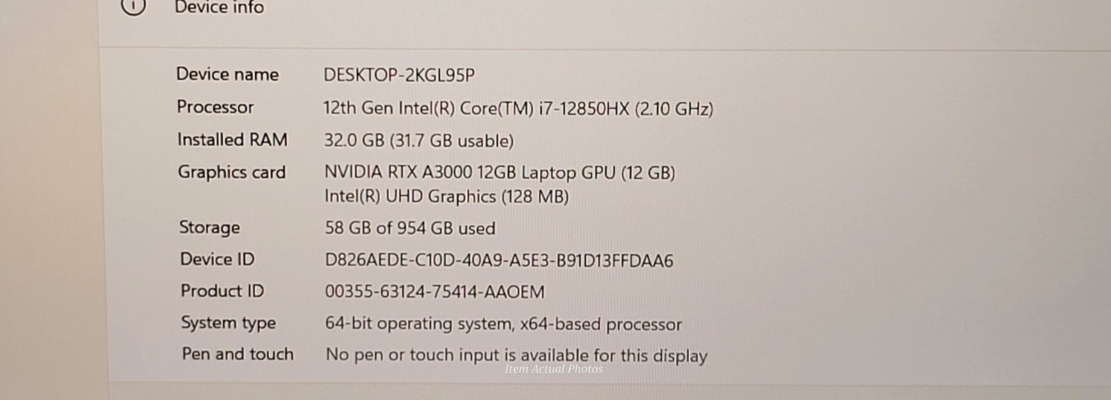 Dell Precision 7670 16” i7-12850HX 2.1GHz 32GB RAM 1TB SSD RTX A3000 12GB GPU
