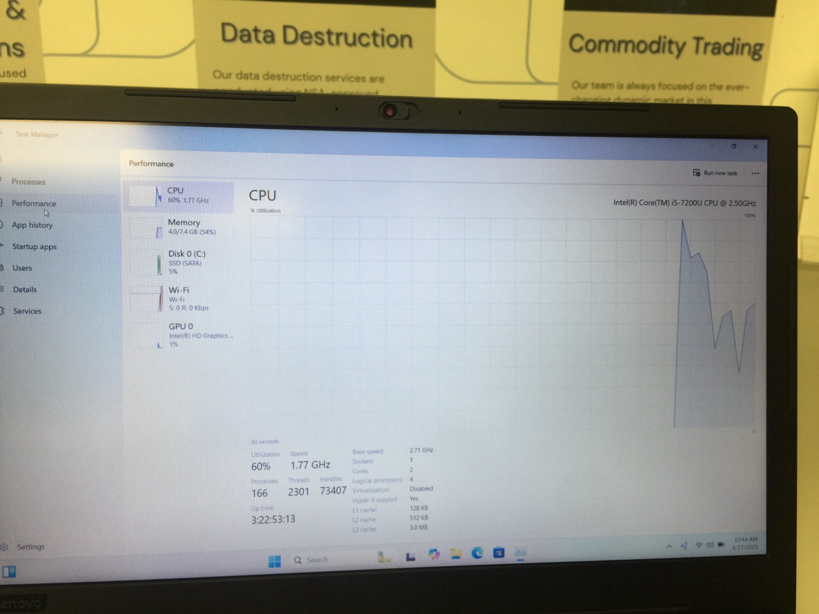 LenovoV330-15IKB (81AX) core i5 7th gen 2.50 ghz 8 GB RAM 256 GB SSD WIN 11 PRO