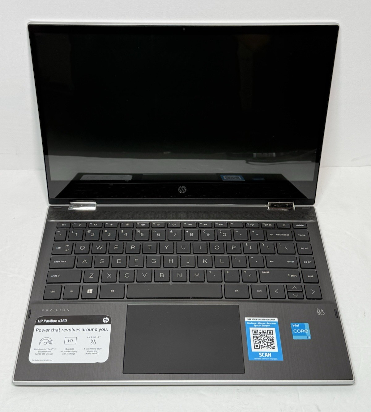 HP Pavilion x360 14″ Touch Laptop – i3-1115G4 @ 4.10GHz 8GB RAM 128GB SSD, 100%