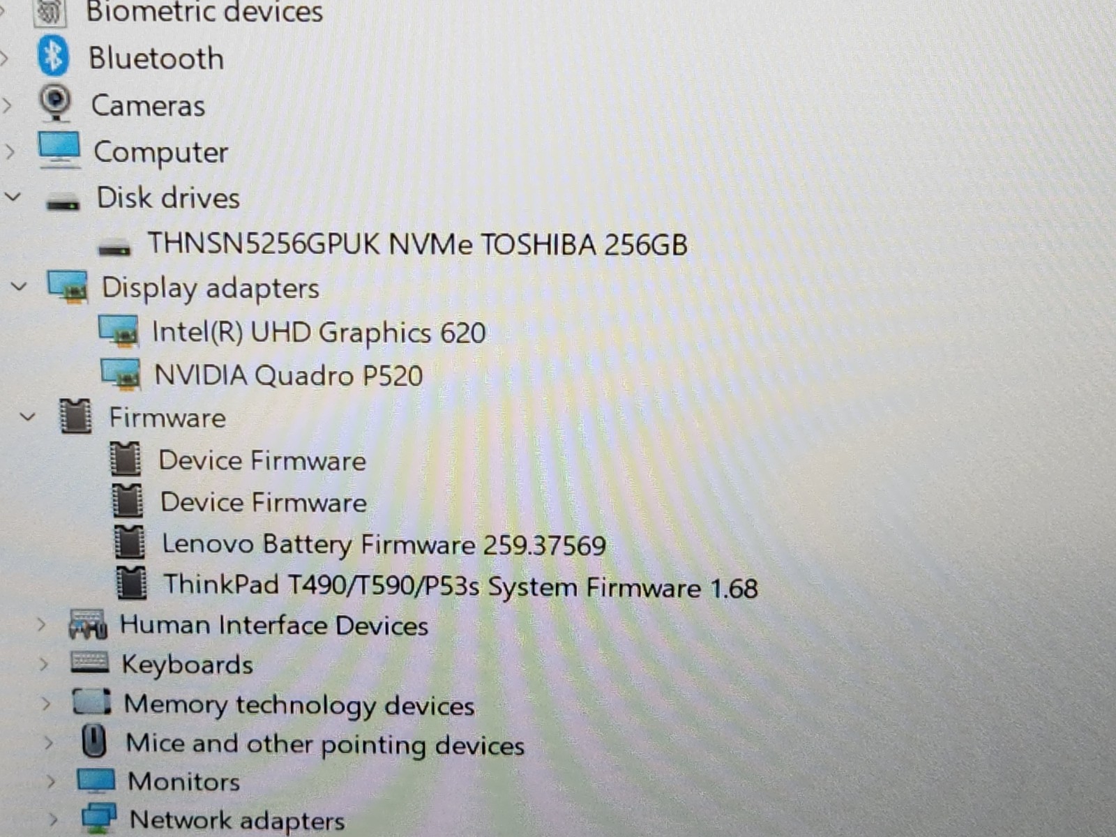 Lenovo ThinkPad P43s 14″ FHD i7-8665U 16GB 256GB SSD Quadro P520 Window 11 Pro ~