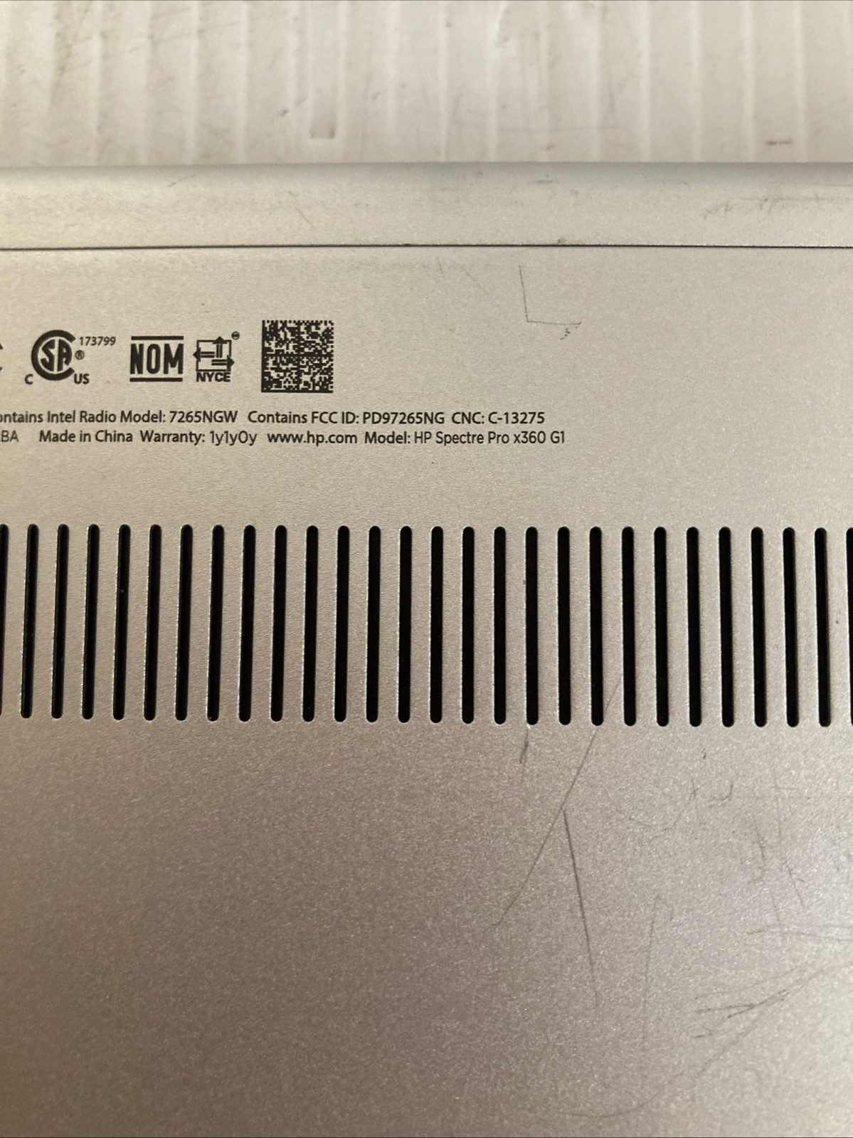 HP Spectre Pro x360 G1 i5-5300 2.30GHz 8GB no HDD Boot to BIOS